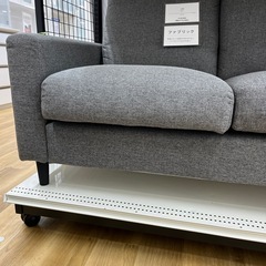 ニトリ 3人掛けソファー ファブリック グレー  オットマン付き 家具 ソファーの画像