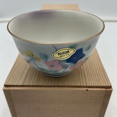 有田焼　花柄湯呑み5個セットの画像