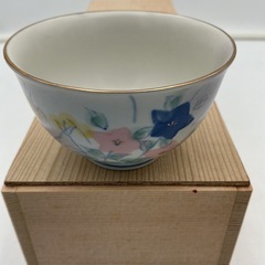 有田焼　花柄湯呑み5個セットの画像