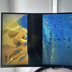 LG カーブド モニター 湾曲　プロジェクター　ディスプレイ　PC ジャンクの画像