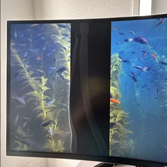 LG カーブド モニター 湾曲　プロジェクター　ディスプレイ　PC ジャンクの画像
