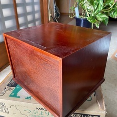 木製引き出し式収納 2段の画像