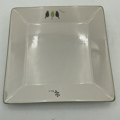 スクエアプレート鳥　2枚の画像