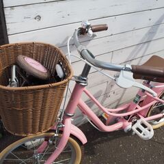 ◆ASAHI CYCLE(アサヒサイクル) リトルフェリーク 子ども用自転車 16インチ ピンク 補助輪付き◆の画像
