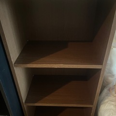 カラーボックス　黒と茶色の画像