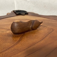 ☆天然木 切り株 ローテーブル 座卓 小物入れ 蓋つき 灰皿付き 亀☆の画像