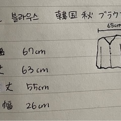 韓国ブラウス(大きいサイズ)の画像