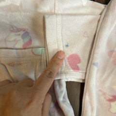 冬用薄手フリースパジャマ　100cm【汚れ有】の画像