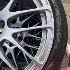 BBS RE5010 ホイールタイヤ 17x7J PCD114.3 PCD100 5穴 OFF+42○現状品の画像