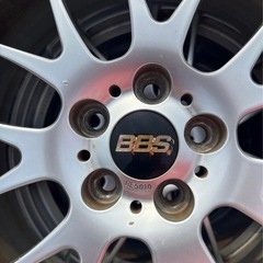 BBS RE5010 ホイールタイヤ 17x7J PCD114.3 PCD100 5穴 OFF+42○現状品の画像
