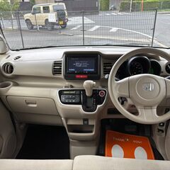 【総額コミコミ】広島発プライムゲート２７年NBOX　後期モデル　新車ワンオーナー　車検令和８年１０月２２日　社外ナビ　フルセグテレビ　ETC　スマートキー　プライバシーガラス　車両状態良好⭕️ 内外装美車⭕️軽自動車の画像