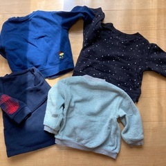 男の子冬用　80㎝　トレーナー5着　パジャマ　アウターの画像