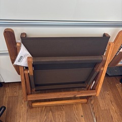 【木折りたたみローチェア】クリーニング済み【管理番号11809】町の画像