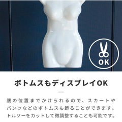 〈ハーフトルソー〉今月末まで 女性洋服アクセサリーコスプレ撮影展示 ハンガータイプ　軽量ハーフタイプで省スペース　の画像