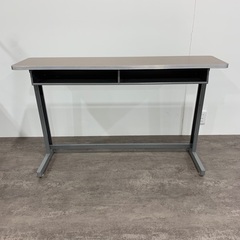 作業台 学習机 勉強机 多用途 塾 鉄 木 長机 長テーブル 高さ70cm 幅30cm 重さ約13kgの画像