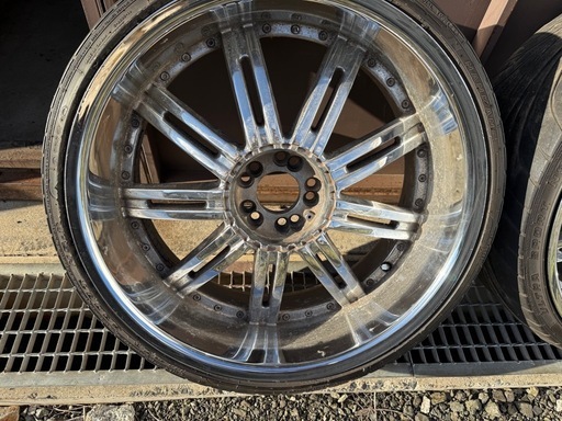 22インチ　ホイール　22×9.5JJ ET13 PCD115/120マルチ　ダッジマグナム　中古　4本