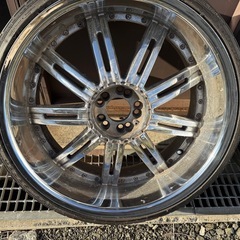 22インチ　ホイール　22×9.5JJ ET13 PCD115/120マルチ　ダッジマグナム　中古　4本　　の画像