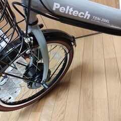 試乗のみ TDN-206L ペルテック(PELTECH) 電動アシスト自転車 折り畳み自転車 8.0Ah グレーの画像