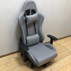 NEOLEAD 座椅子型ゲーミングチェア ファブリック グレー クッション付 リクライニング 腰痛対策 在宅ワーク　【糸島市内 送料無料】250918-1の画像