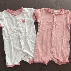 ベビー服　ロンパース　70.80 女の子　半袖の画像