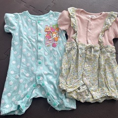 ベビー服　ロンパース　70.80 女の子　半袖の画像