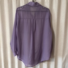 透け感シャツ 薄いパープル フリーサイズかとの画像