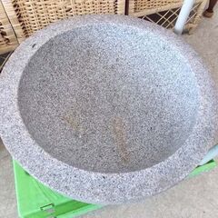 現状品 餅つき セット 石臼 杵 蓋 直径50cm みかげ石 年中行事 イベントうす きね 札幌市 西野店の画像