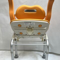極美品 パナソニック 介護用 シャワーチェア VAL410801 折り畳み式 オレンジ 高さ調節可能 介護用品 の画像