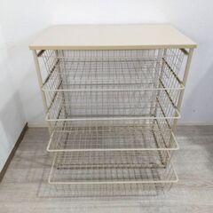 スチールラック/ ワイヤーバスケット/ 収納/ 5段ワイヤーバスケット/ チェスト/ 棚/ 引き出し/ 収納家具/ インテリア/ キッチン収納/ クローゼット収納/ 収納家具　C0EW0110の画像