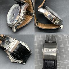 N346　可動　SEIKO SOLAR 7B22-0AZ0 セイコー 腕時計 電波ソーラー 腕時計 純正バンド付き　電池交換済の画像