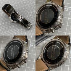 N346　可動　SEIKO SOLAR 7B22-0AZ0 セイコー 腕時計 電波ソーラー 腕時計 純正バンド付き　電池交換済の画像