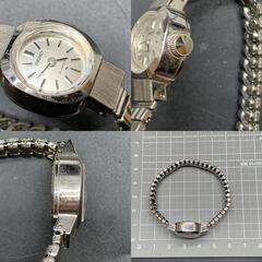 I318　可動　アンティーク 稼働品 SEIKO 21JEWELS 11-0340 セイコー 手巻 レディース 腕時計 21石 ヴィンテージ ウォッチ 手巻き時計 21 JEWELS シルバー  社外ブレスベルトの画像