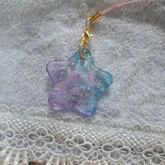 レジン　キーホルダー　雪の画像