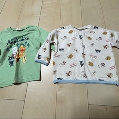 アンパンマン仲間、アンパンマン仲間総柄、裏起毛なし薄手トレーナー...