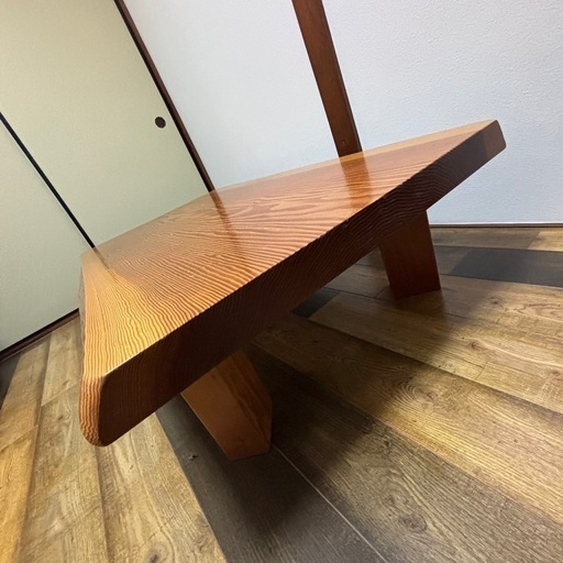 取引中　木製 一枚板 高級 座卓 ローテーブル 天然木 幅152cm×奥行80cm×高さ35cm（板厚7cm） 