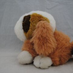 [1513] 茶色 白色 犬 ぬいぐるみ いぬ イヌの画像
