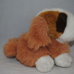 [1513] 茶色 白色 犬 ぬいぐるみ いぬ イヌの画像