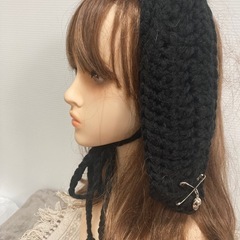 ハンドメイドニット帽子セットの画像