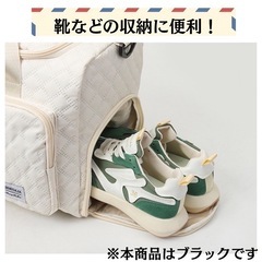 旅行バッグ　黒　ボストンバッグ　おしゃれ　シンプル　大容量　ブラック　3の画像