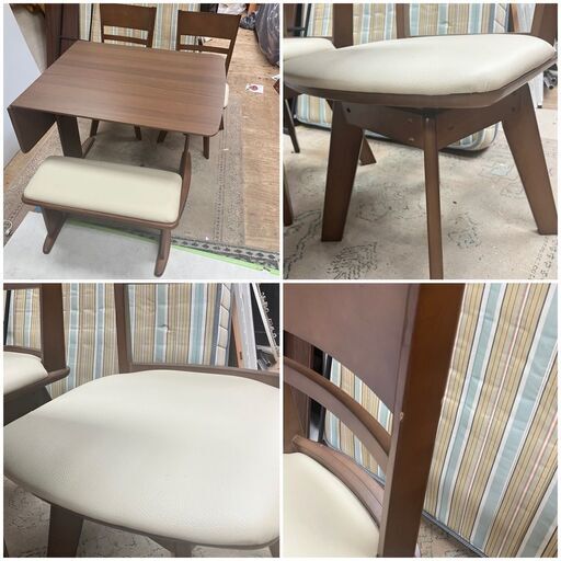 受付終了【ナフコ TWO-ONE STYLE 】オリビア 2 ダイニングテーブル