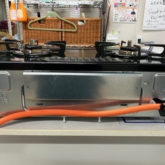 I 2509-373 リンナイ ガステーブル LPガス RT35NJH 2023年製 通電確認済み キズ 汚れありの画像