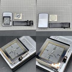 N370　レノマ　renoma WATCH・OIL LIGHTER ライターウォッチ　腕時計　ベルト　セット　新品　※時計不動・ライター着火未確認の画像