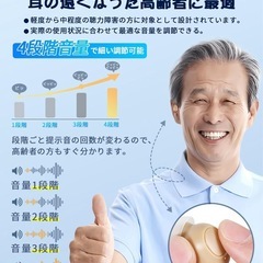 【最新進化】集音器 充電式 2030h＋ケース200h 両耳/片耳 ノイズ低減 残量表示の画像