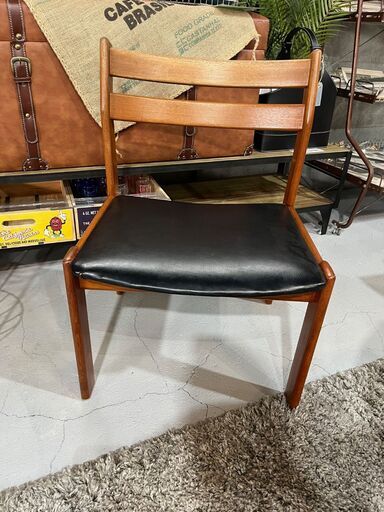 F18★辻木工★TSUJI ワイドチェア 椅子 W53cm チーク材 ヴィンテージ モダン ダイニングチェア ゆったり