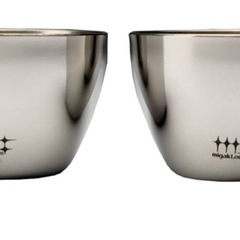 19日まで限定日本製ぐいのみ シルバー 2pcs 磨き屋シンジケート の画像