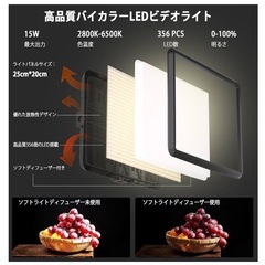 新品 撮影用ライト 2本セット LED 写真スタジオ撮影 スタンドライト 撮影照明の画像