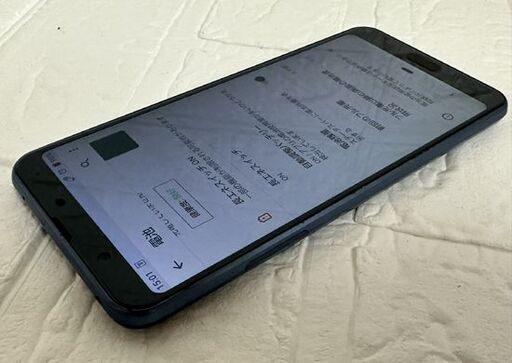 簡易動作OK 現状品 SHARP AQUOS sense3 Plus SHV46 クラッシーブルー SIMフリー ROM 64GB アンドロイド9 シャープ アクオス 札幌市 白石店