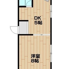審査ユル❗️1DK❗️初期費用無料❗️エアコン1台設置❗️…
