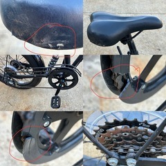 太タイヤ　折りたたみ自転車の画像