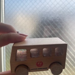 JAL 飛行機　木のおもちゃの画像